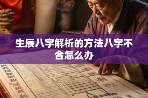 生辰八字解析的方法八字不合怎么办 生辰八字解析的方法八字不合怎么办