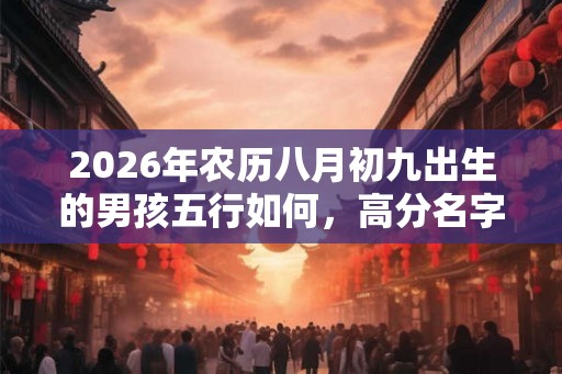 2026年农历八月初九出生的男孩五行如何，高分名字推荐
