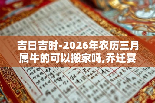 吉日吉时-2026年农历三月属牛的可以搬家吗,乔迁宴请好日子