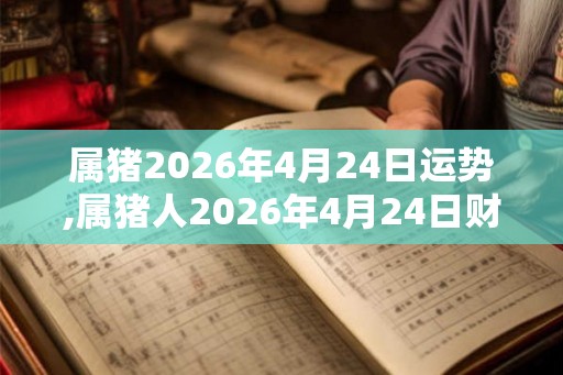 属猪2026年4月24日运势,属猪人2026年4月24日财运,生肖猪2026年4月24日运势