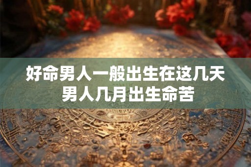 好命男人一般出生在这几天 男人几月出生命苦
