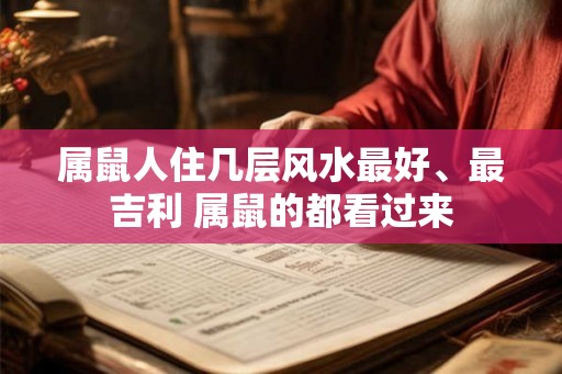 属鼠人住几层风水最好、最吉利 属鼠的都看过来