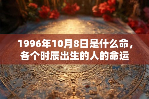 1996年10月8日是什么命，各个时辰出生的人的命运