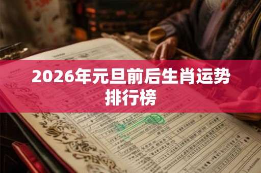 2026年元旦前后生肖运势排行榜 2026年元旦前后生肖运势排行榜