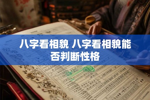 八字看相貌 八字看相貌能否判断性格