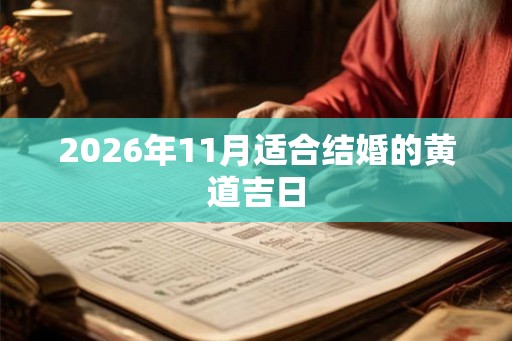 2026年11月适合结婚的黄道吉日