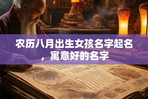 农历八月出生女孩名字起名，寓意好的名字