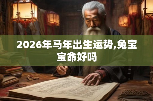 2026年马年出生运势,兔宝宝命好吗