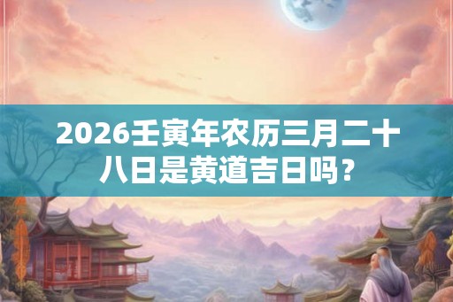 2026壬寅年农历三月二十八日是黄道吉日吗？