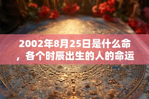 2002年8月25日是什么命，各个时辰出生的人的命运