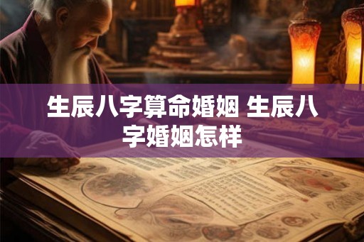 生辰八字算命婚姻 生辰八字婚姻怎样