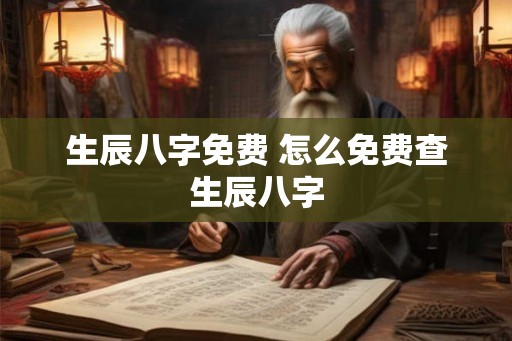 生辰八字免费 怎么免费查生辰八字