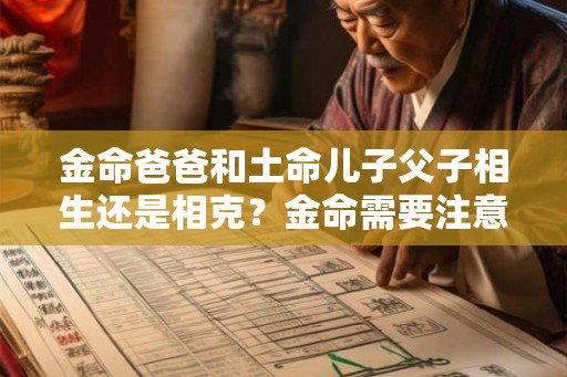 金命爸爸和土命儿子父子相生还是相克？金命需要注意什么？