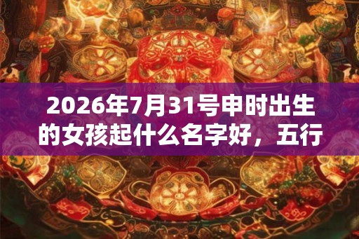 2026年7月31号申时出生的女孩起什么名字好，五行属什么？