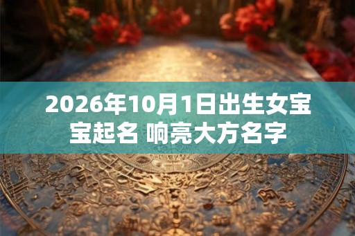 2026年10月1日出生女宝宝起名 响亮大方名字