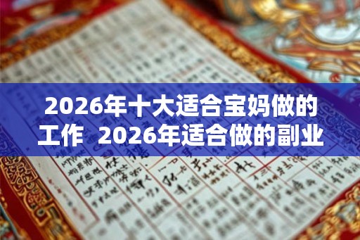 2026年十大适合宝妈做的工作  2026年适合做的副业