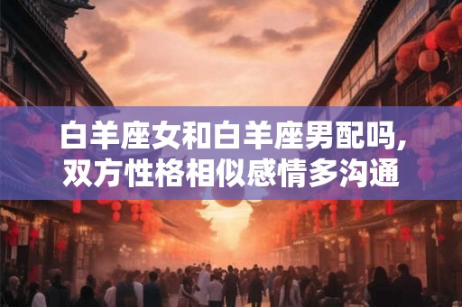 白羊座女和白羊座男配吗,双方性格相似感情多沟通