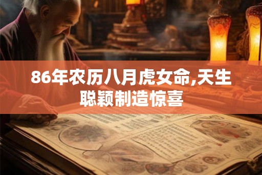 86年农历八月虎女命,天生聪颖制造惊喜 86年农历八月虎女命,天生聪颖制造惊喜