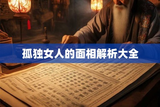 孤独女人的面相解析大全