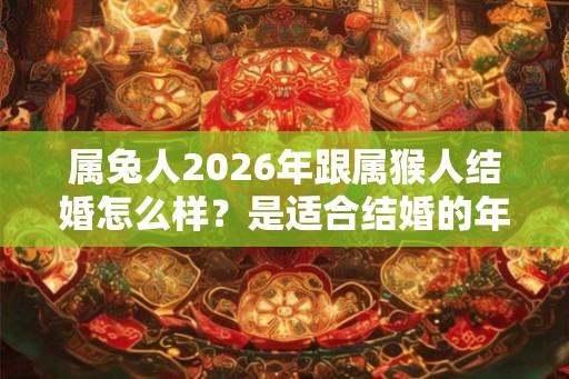 属兔人2026年跟属猴人结婚怎么样？是适合结婚的年份吗？