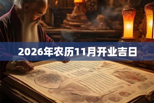 2026年农历11月开业吉日