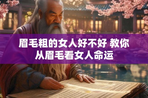 眉毛粗的女人好不好 教你从眉毛看女人命运