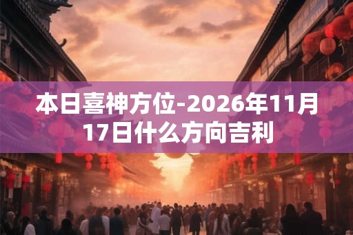 本日喜神方位-2026年11月17日什么方向吉利