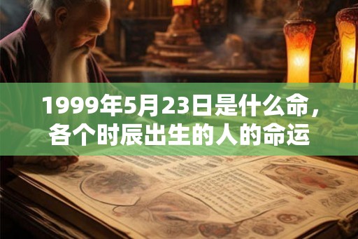 1999年5月23日是什么命，各个时辰出生的人的命运