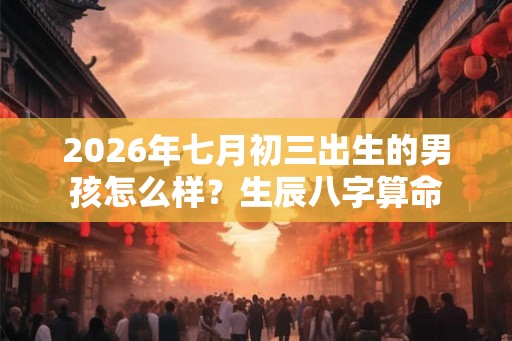 2026年七月初三出生的男孩怎么样？生辰八字算命