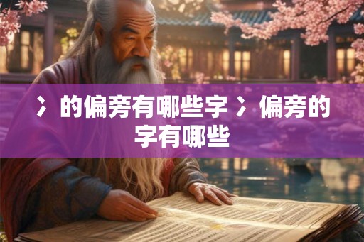 冫的偏旁有哪些字 冫偏旁的字有哪些