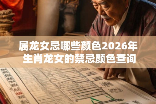属龙女忌哪些颜色2026年 生肖龙女的禁忌颜色查询