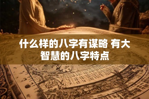 什么样的八字有谋略 有大智慧的八字特点