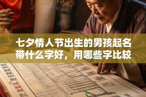 七夕情人节出生的男孩起名带什么字好，用哪些字比较合适