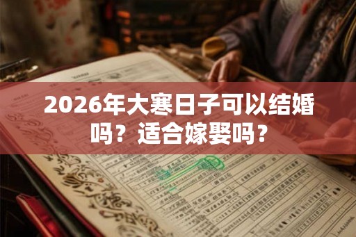 2026年大寒日子可以结婚吗？适合嫁娶吗？