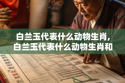 白兰玉代表什么动物生肖,白兰玉代表什么动物生肖和动物