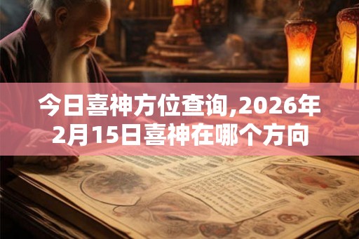 今日喜神方位查询,2026年2月15日喜神在哪个方向