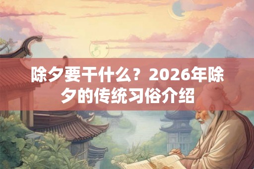 除夕要干什么?2026年除夕的传统习俗介绍 除夕要干什么?2026年除夕的传统习俗介绍