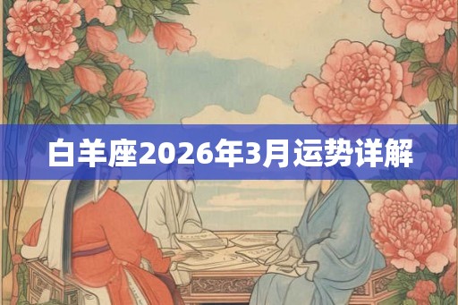 白羊座2026年3月运势详解