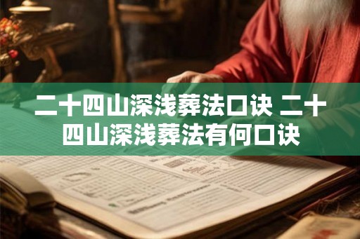 二十四山深浅葬法口诀 二十四山深浅葬法有何口诀