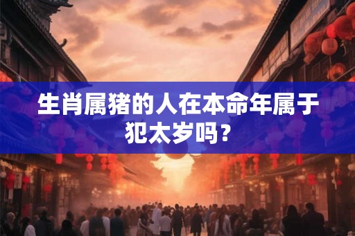 生肖属猪的人在本命年属于犯太岁吗？