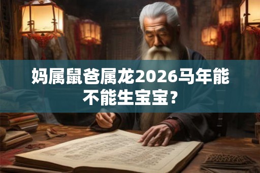 妈属鼠爸属龙2026马年能不能生宝宝？