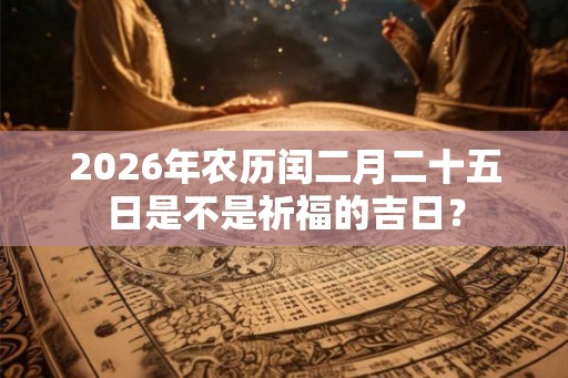 2026年农历闰二月二十五日是不是祈福的吉日？