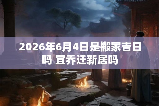 2026年6月4日是搬家吉日吗 宜乔迁新居吗 2026年6月4日是搬家吉日吗 宜乔迁新居吗