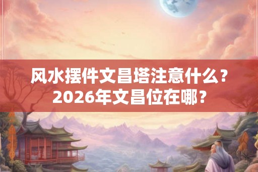 风水摆件文昌塔注意什么？2026年文昌位在哪？