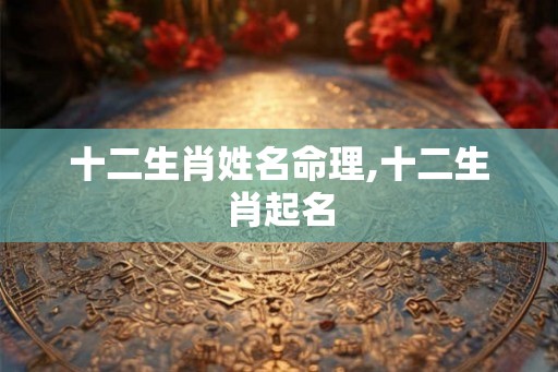 十二生肖姓名命理,十二生肖起名