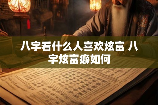 八字看什么人喜欢炫富 八字炫富癖如何
