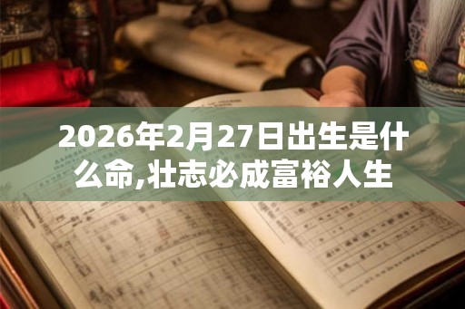 2026年2月27日出生是什么命,壮志必成富裕人生 2026年2月27日出生是什么命,壮志必成富裕人生