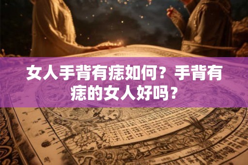 女人手背有痣如何?手背有痣的女人好吗? 女人手背有痣如何?手背有痣的女人好吗?