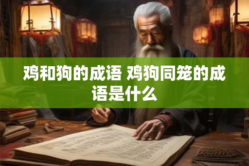 鸡和狗的成语 鸡狗同笼的成语是什么