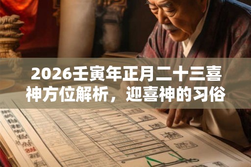 2026壬寅年正月二十三喜神方位解析，迎喜神的习俗